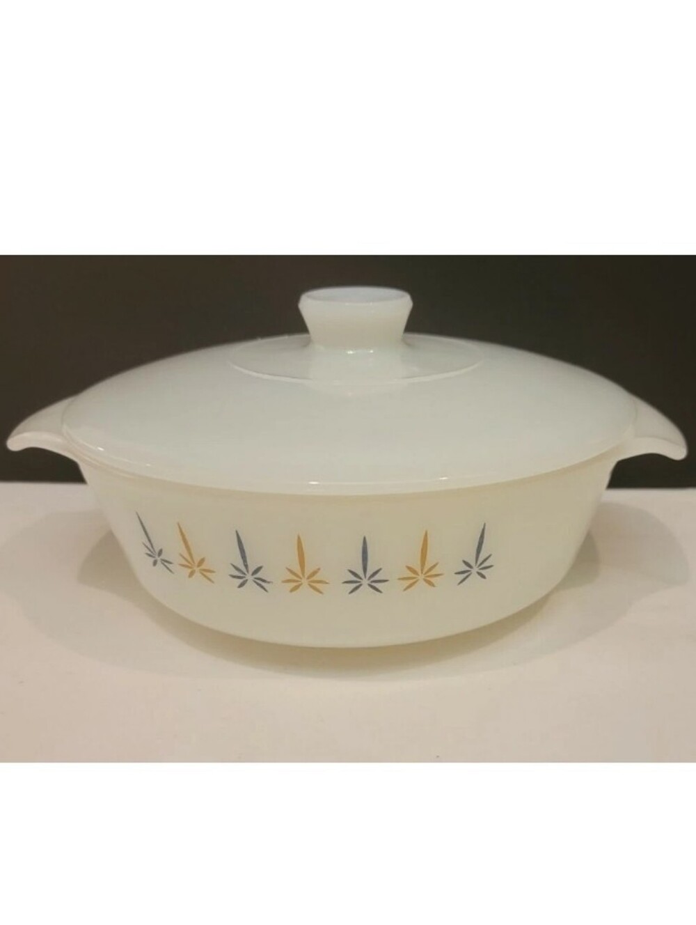 Vintage Anchor Hocking Fire King Casserole Dish w/Lid 1 Qt # 436